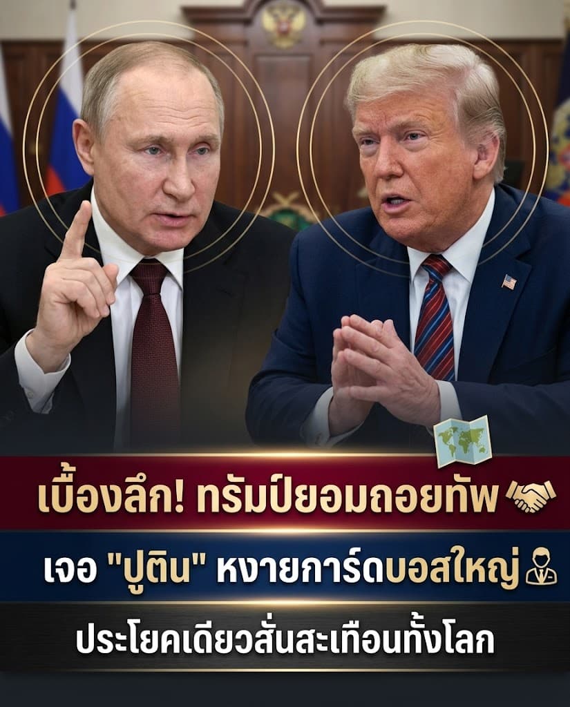 ช็อกโลก! ทรัมป์เบรกสงครามอิหร่าน ที่แท้ผวาปูตินขู่