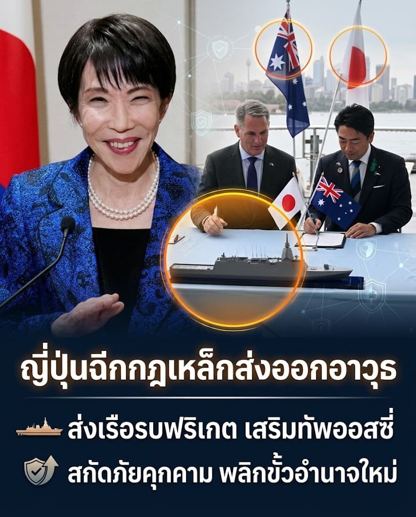 ช็อก! ญี่ปุ่นฉีกกฎ ขายเรือรบหมื่นล้านให้ออสเตรเลีย