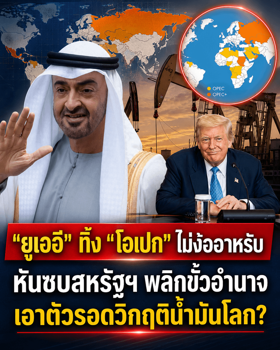 ช็อกโลก! UAE ทิ้ง OPEC ซบอเมริกา พลิกขั้วน้ำมันเดือด