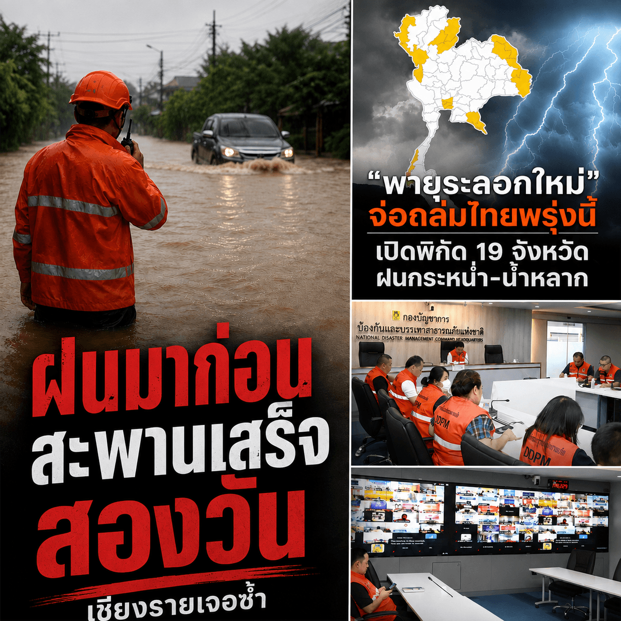 พายุซัดเชียงรายซ้ำรอยเดิม! เตือนฉบับ5 สะพานยังสร้างไม่เสร็จ