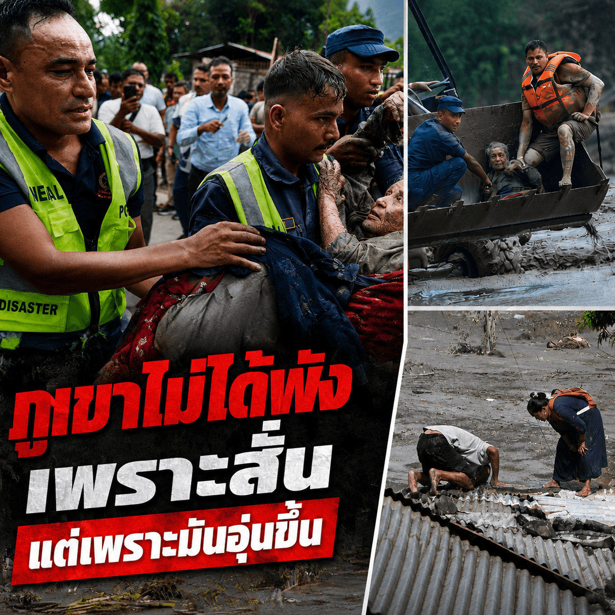 สยอง! น้ำแข็งละลาย ภูเขาถล่มกวาดเมือง 350 ศพ