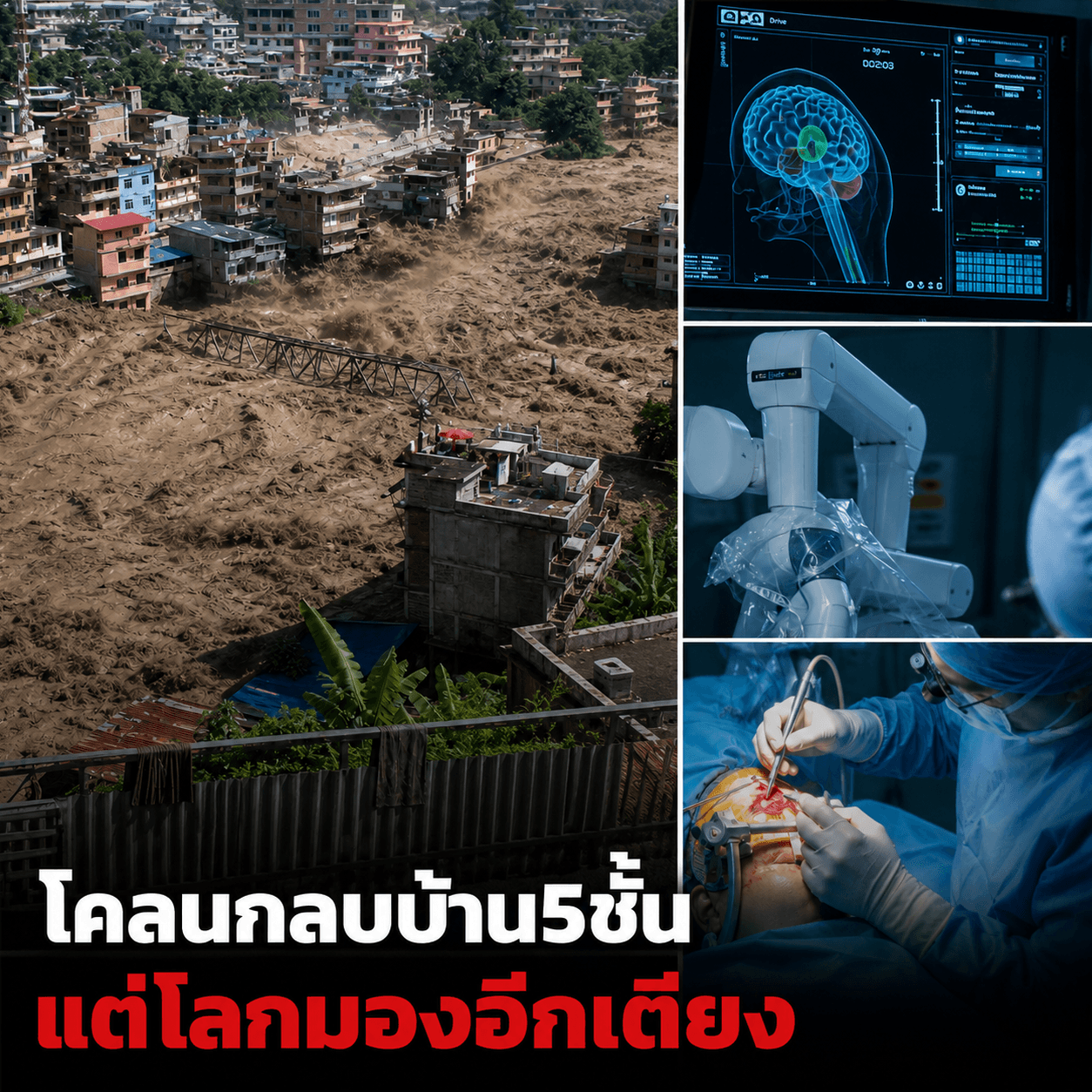ช็อกโลก! โคลนกลืนเนปาลพันชีวิต ขณะลอนดอนใช้ AI ผ่าสมอง
