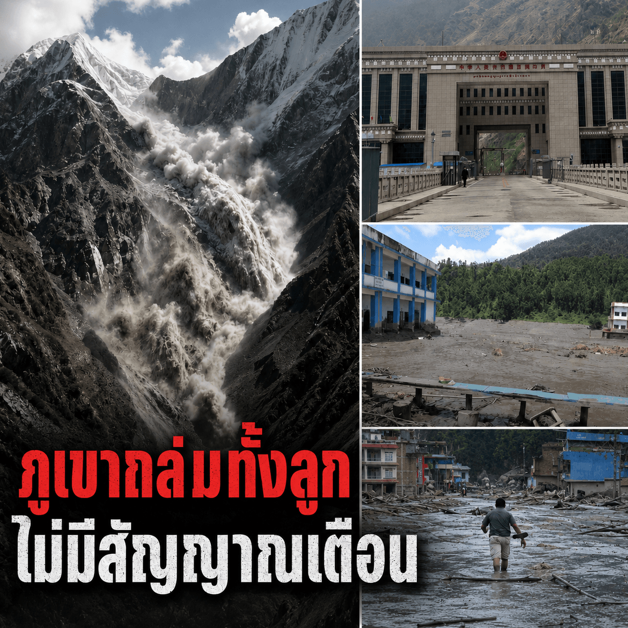 สลด! ธารน้ำแข็งทิเบตถล่ม กวาด 350 ชีวิต หาย 1,400 คน