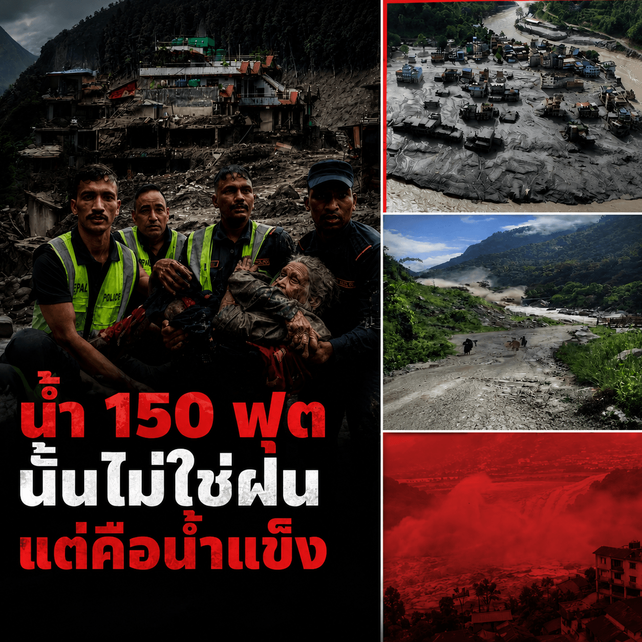 ช็อก! ธารน้ำแข็งถล่มเนปาล กวาด 1,300 ชีวิตหายวับ