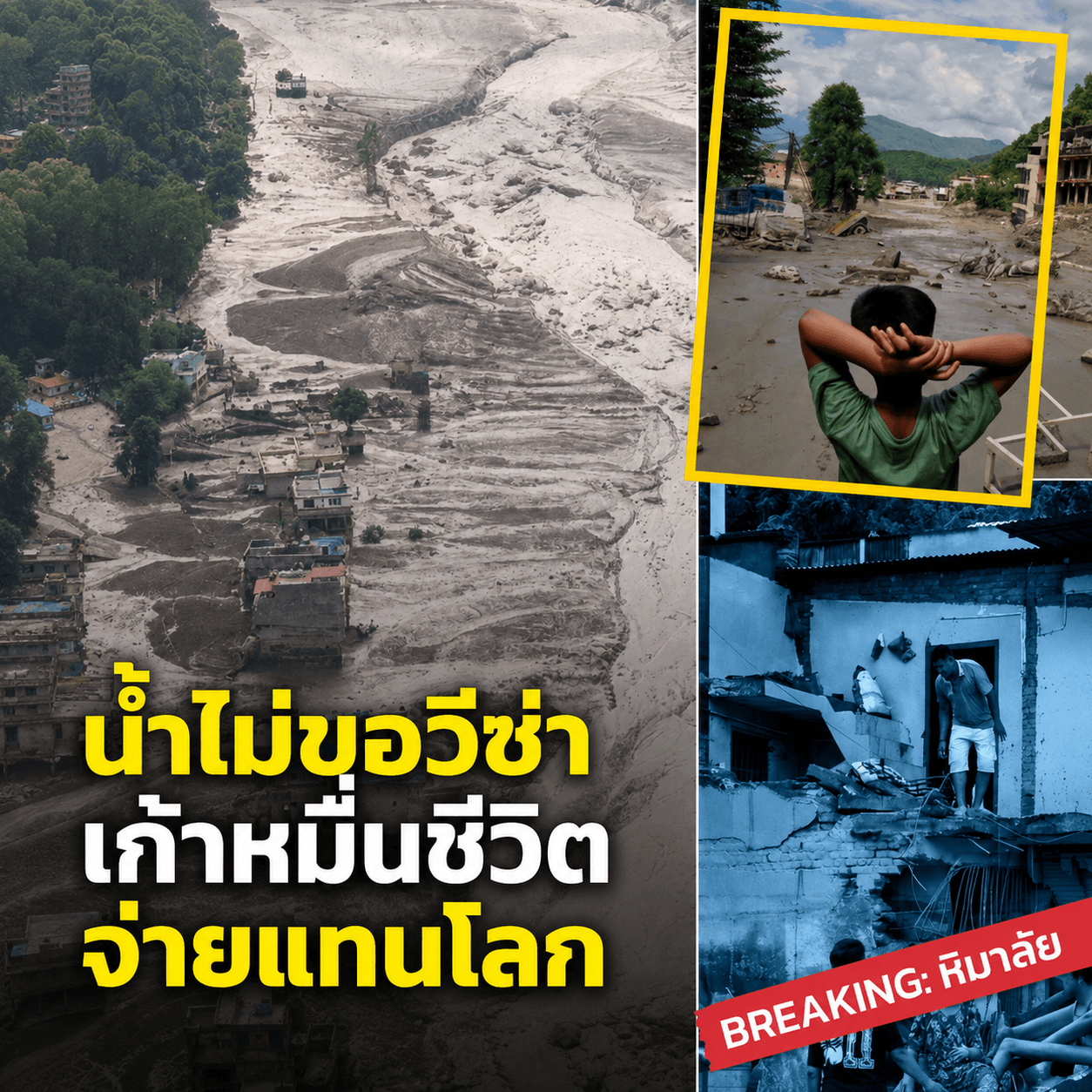 ทะเลสาบน้ำแข็งแตก! 90,000 ชีวิตรับกรรม โลกร้อนคร่าหิมาลัย