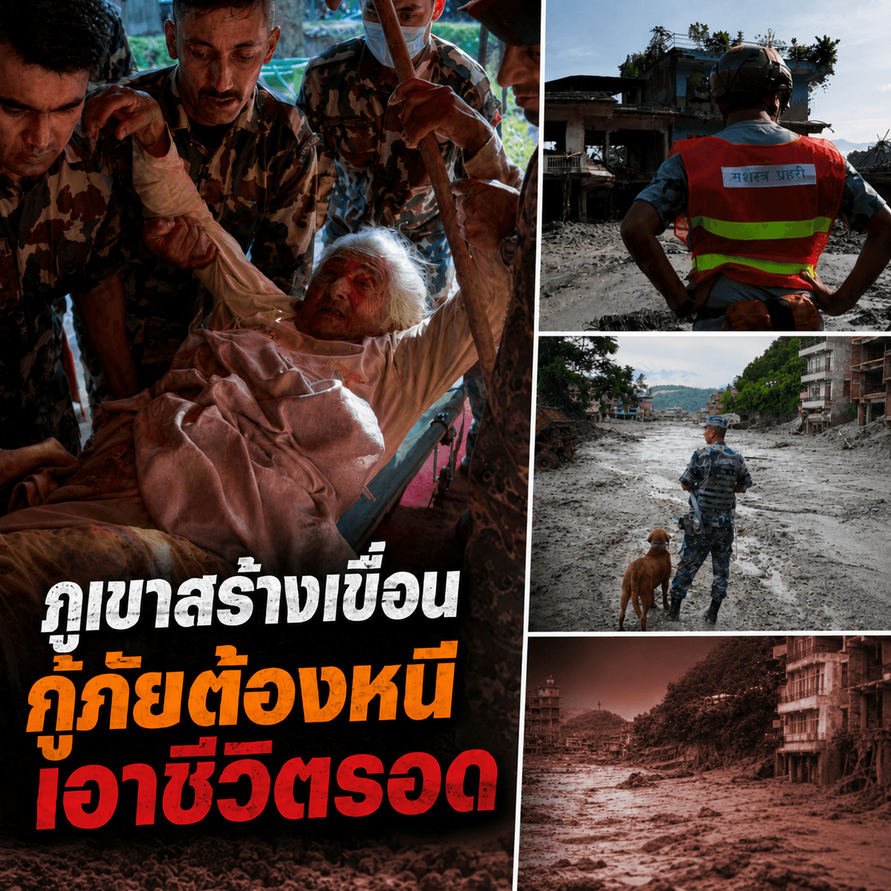 น้ำท่วมเนปาลสุดสลด! ยอดตายพุ่ง 469 ศพ กู้ภัยยังต้องหนีตาย