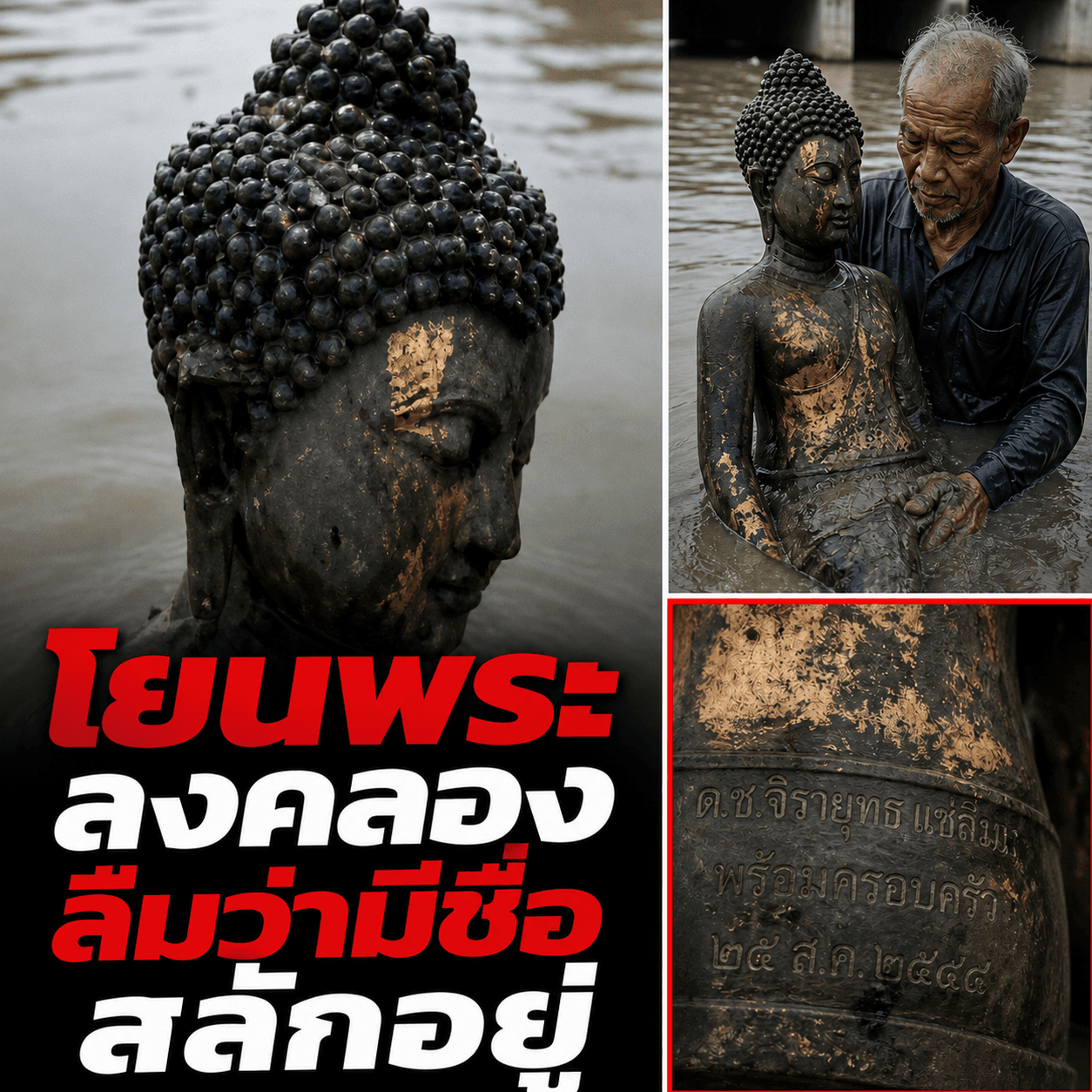 ตะลึงหว่านแหเจอพระจมคลองบางปะกง แฉหลักฐานมัดตัวโจร!