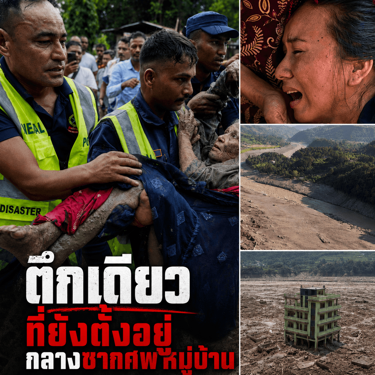 ช็อก! ธารน้ำแข็งถล่มเนปาลกวาด 2พันชีวิต ตึกรอดปาฏิหาริย์