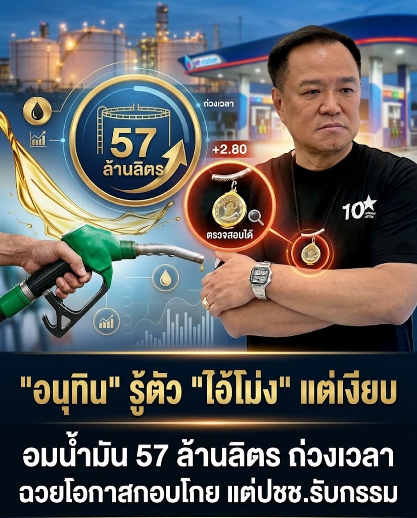 พลิก! อนุทินแฉน้ำมันหาย 57 ล้านลิตร ที่แท้แผนซ้อนแผน