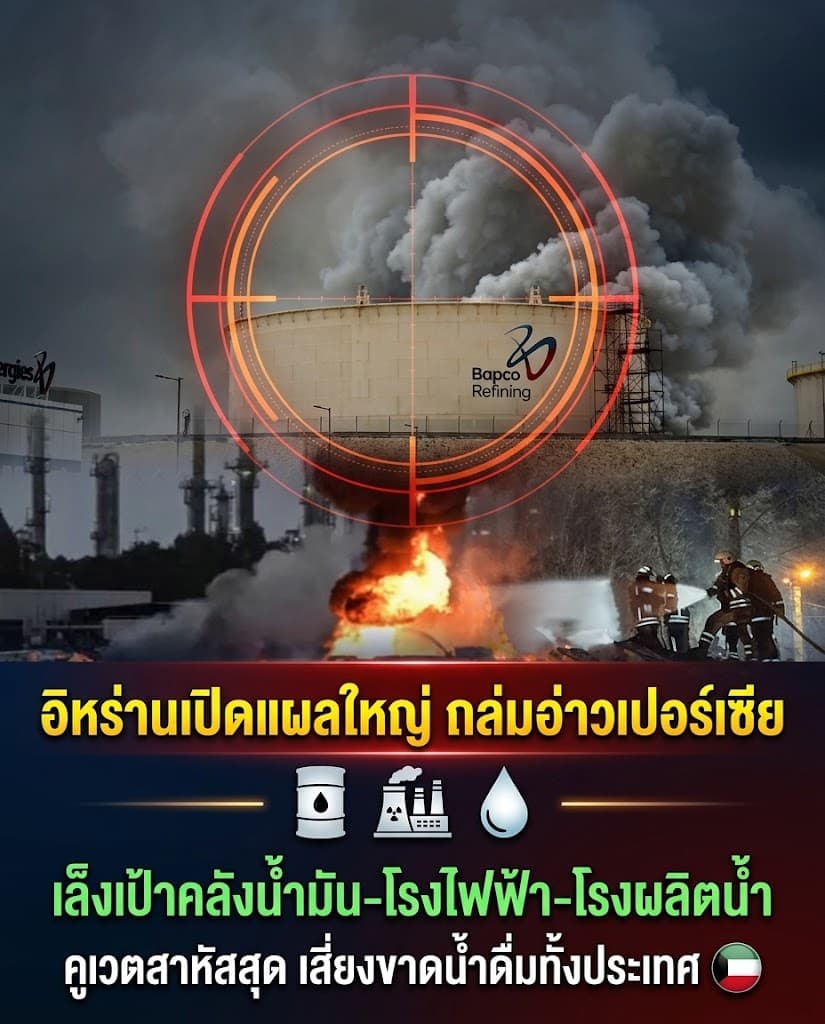 ช็อกโลก! อิหร่านถล่มคูเวต ตัดน้ำ-ไฟ-น้ำมัน