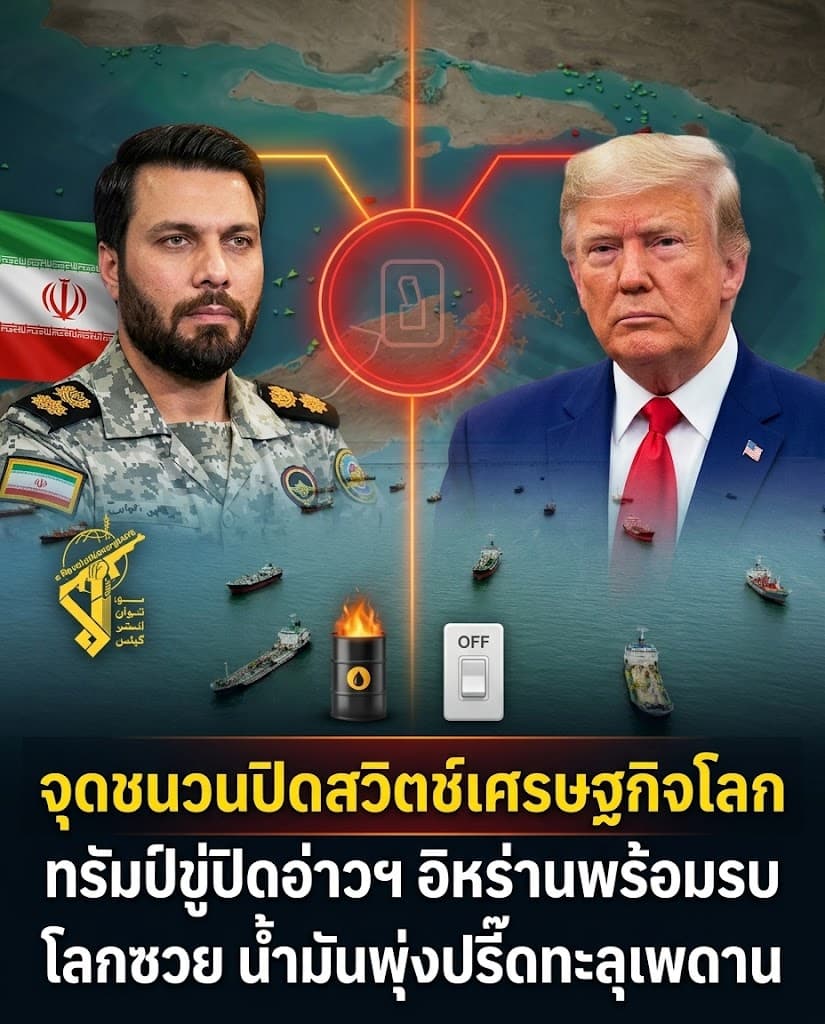 ช็อกโลก! ทรัมป์ปิดฮอร์มุซ น้ำมันพุ่งทะลุ 100$