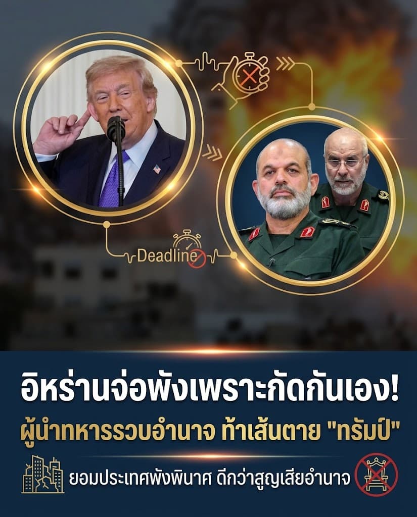 เดือด! ศึกสายเลือดอิหร่าน ทรัมป์จ่อถล่มเต็มสูบ
