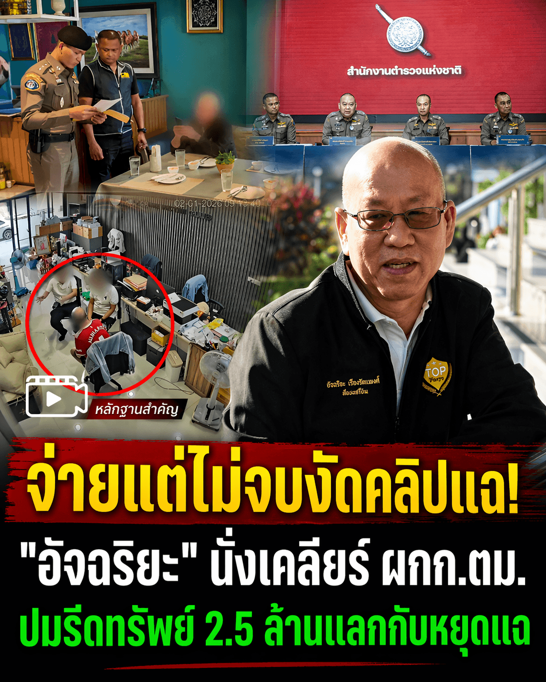 ช็อก! คลิปหลุดมัดอัจฉริยะ กรรโชกทรัพย์ 2.5 ล้าน