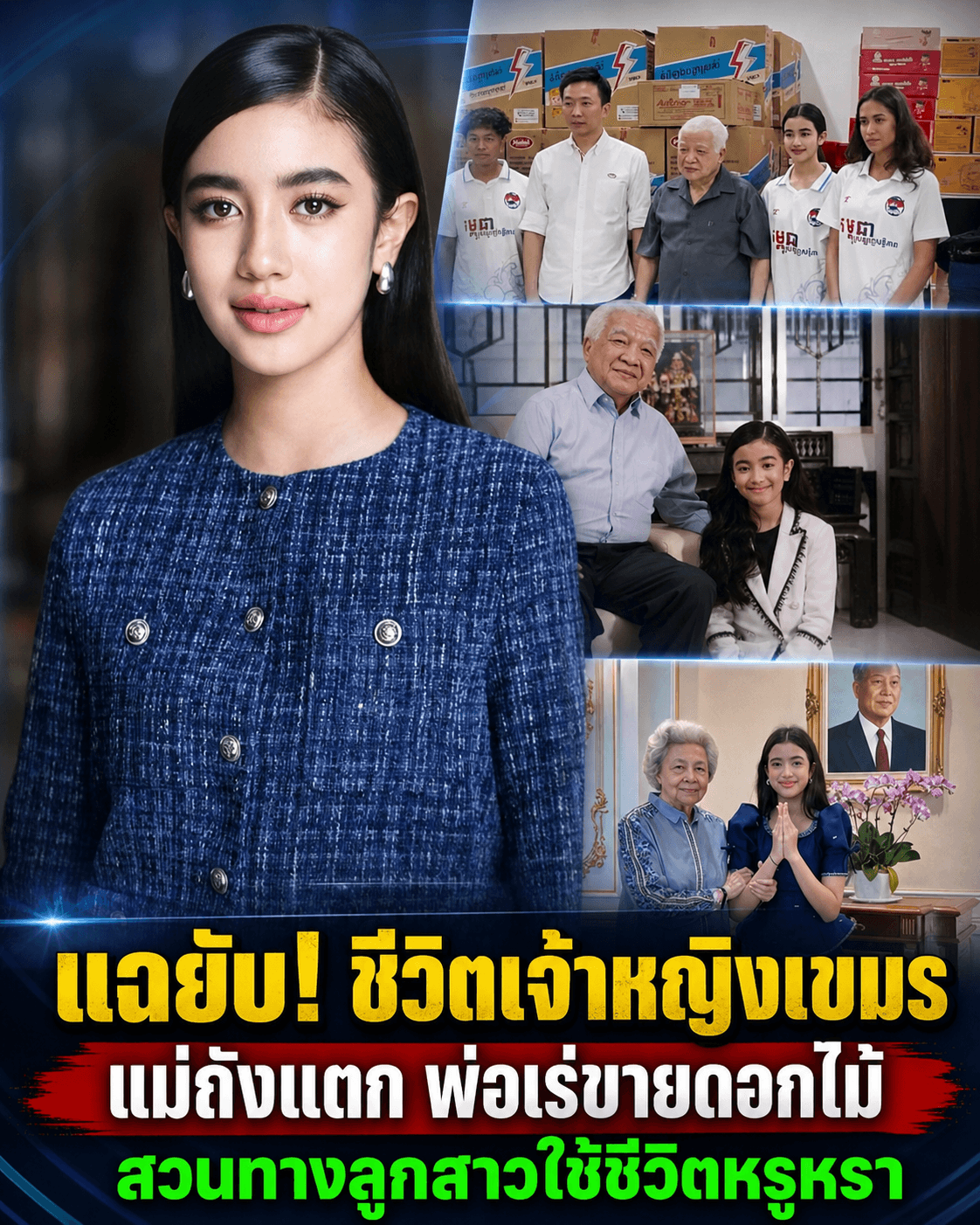 ช็อก! ลากไส้เจ้าหญิงเขมร พ่อเร่ขายดอกไม้ แม่ถังแตกหนัก