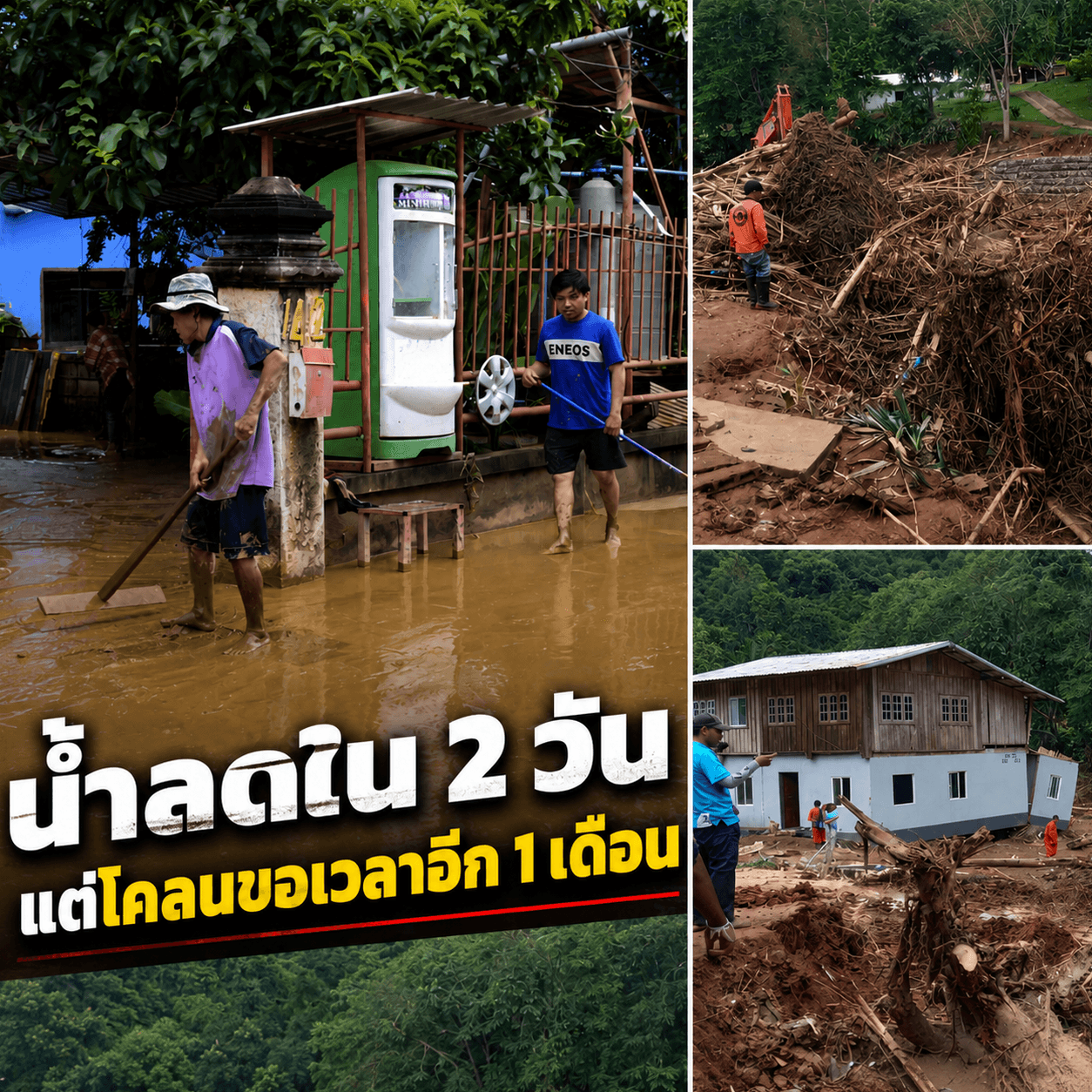 น้ำลดโคลนผุด! ตลาดน่านอ่วม แม่ค้าเลหลังขาดทุนยับ