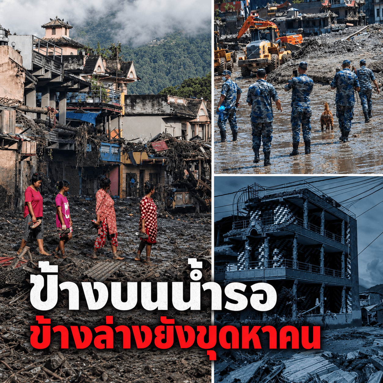 ช็อกโลก! ดินถล่มเนปาลฝัง 469 ศพ วิกฤตทะเลสาบมรณะจ่อแตก