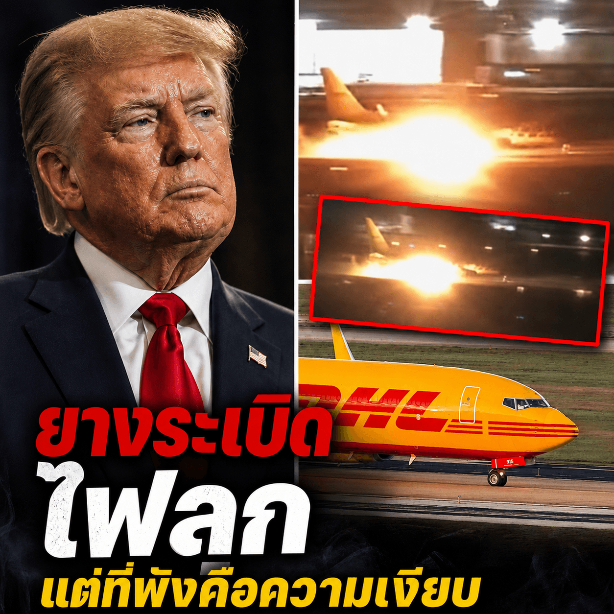 ด่วน! ไฟลุกท่วมล้อ DHL กลาง LAX แฉเบื้องหลังหอบังคับการ