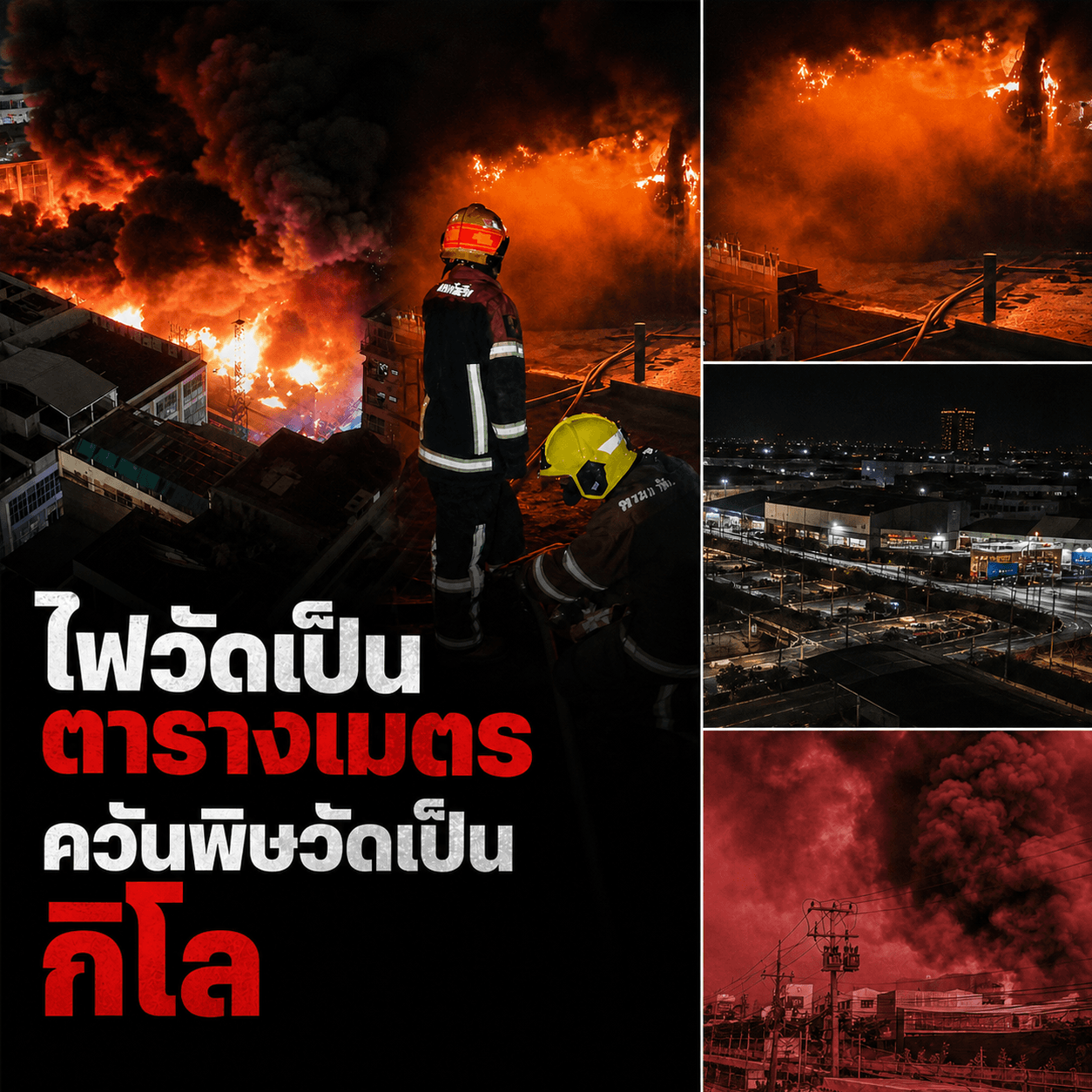 หนีตายควันพิษ! ไฟไหม้คลองถม ปล่อยสารก่อมะเร็งพุ่งทั่วกรุง
