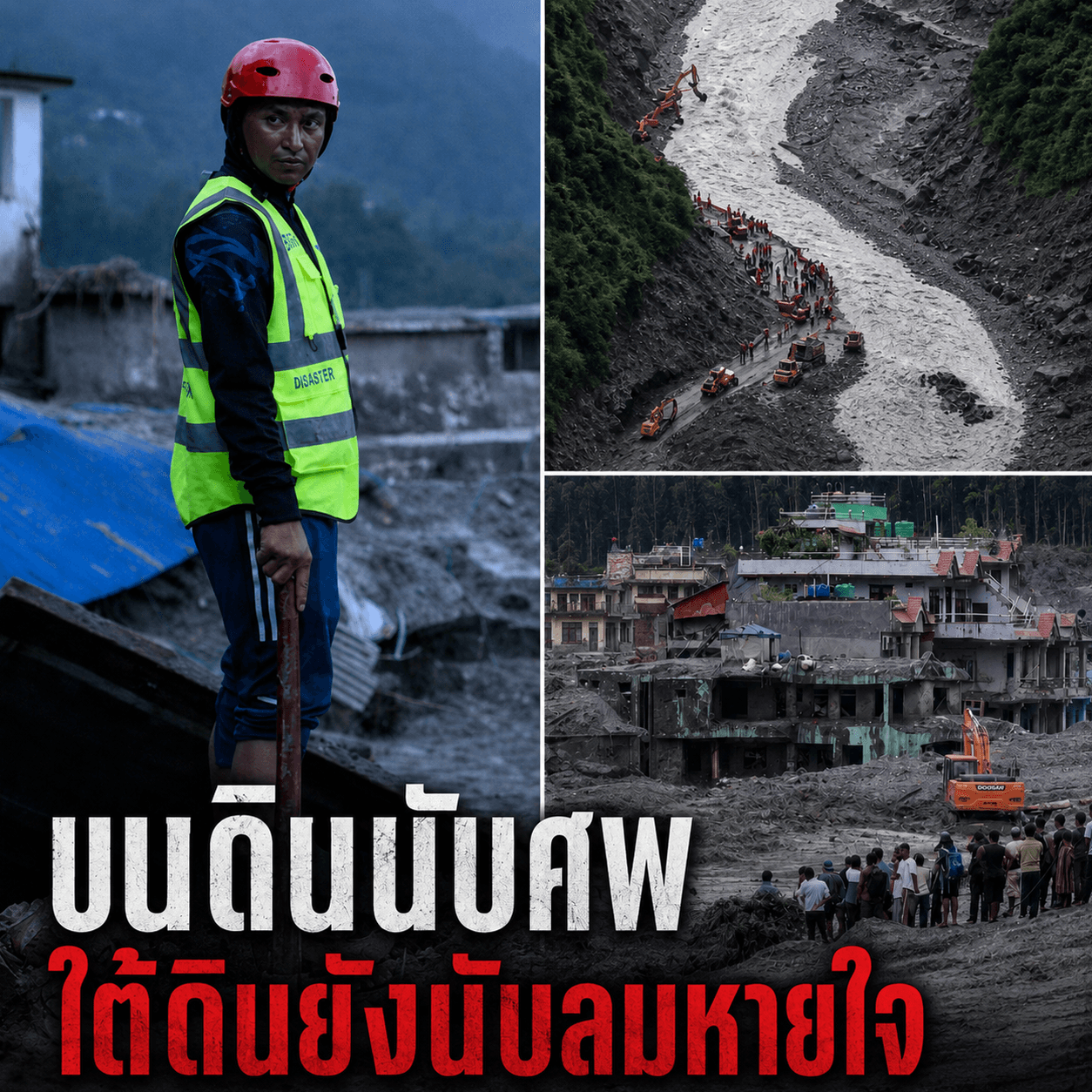 ด่วน! ยัดท่อต่อลมหายใจใต้ดิน เนปาลฝังทั้งเป็นเกือบพันชีวิต