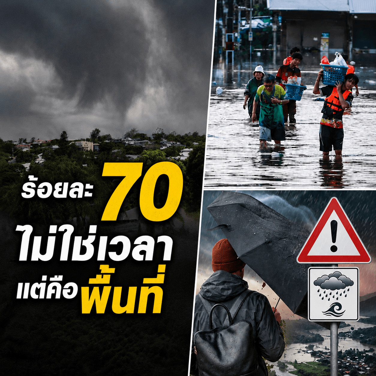 อ่วม! พยากรณ์อากาศวันนี้ ฝนตก 70% คืออะไร ชาวนาน้ำตาตก