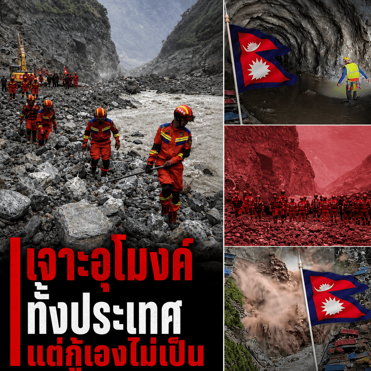 น้ำแข็งถล่มฝังคนนับพัน! เนปาลวิกฤตหนัก รอความตายในอุโมงค์