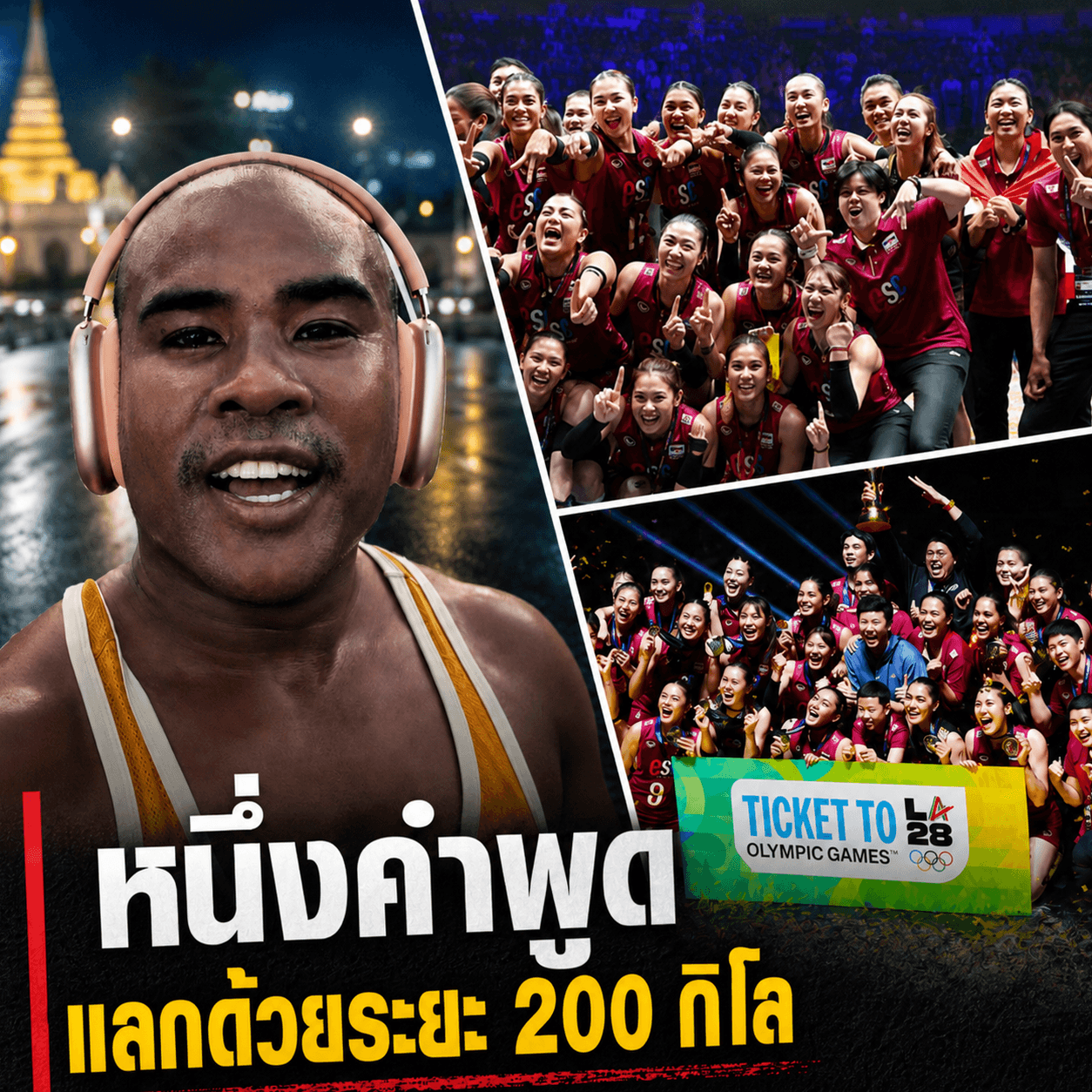 ช็อก! รัศมีแขวิ่งแก้บน 200 โล แลกตั๋วโอลิมปิกวอลเลย์หญิง