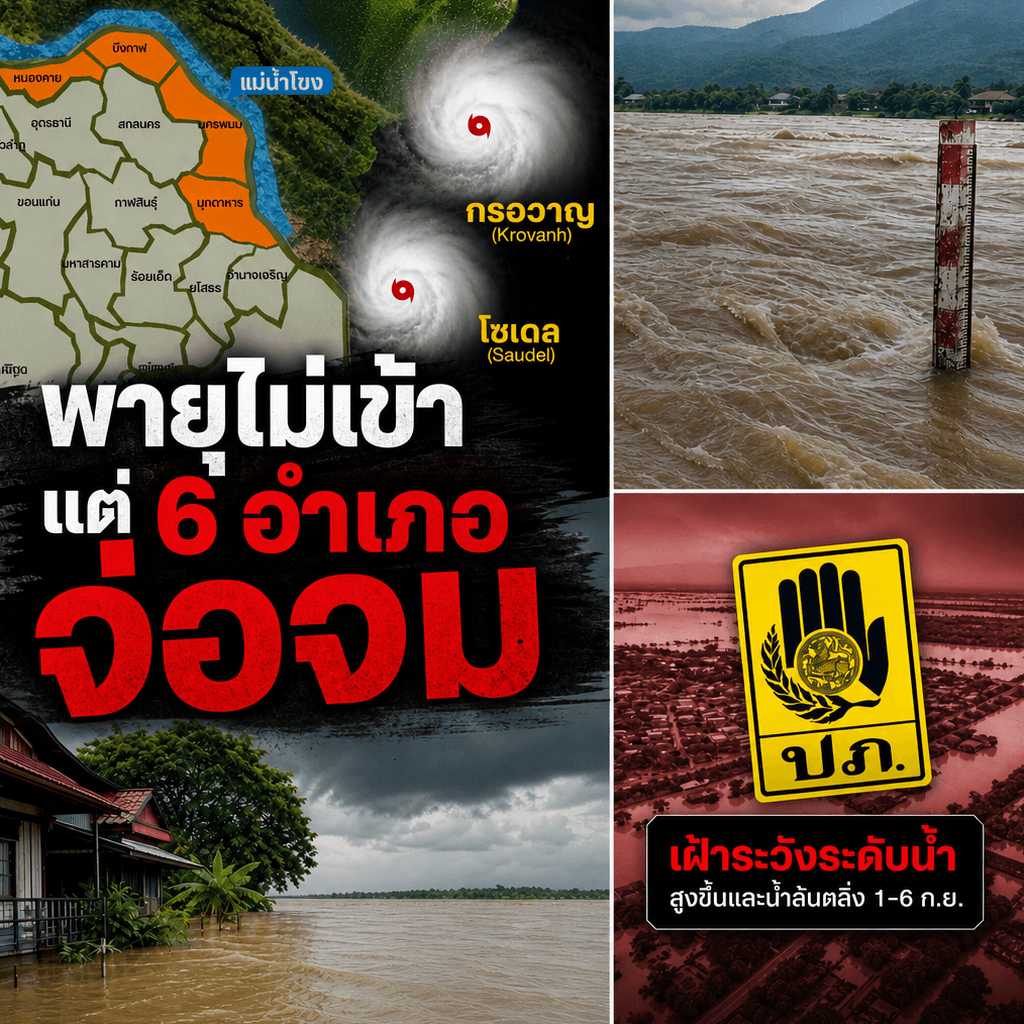 ช็อก! พายุไม่เข้าแต่โขงพุ่ง 5 เมตร หนองคายเสี่ยงจมบาดาล