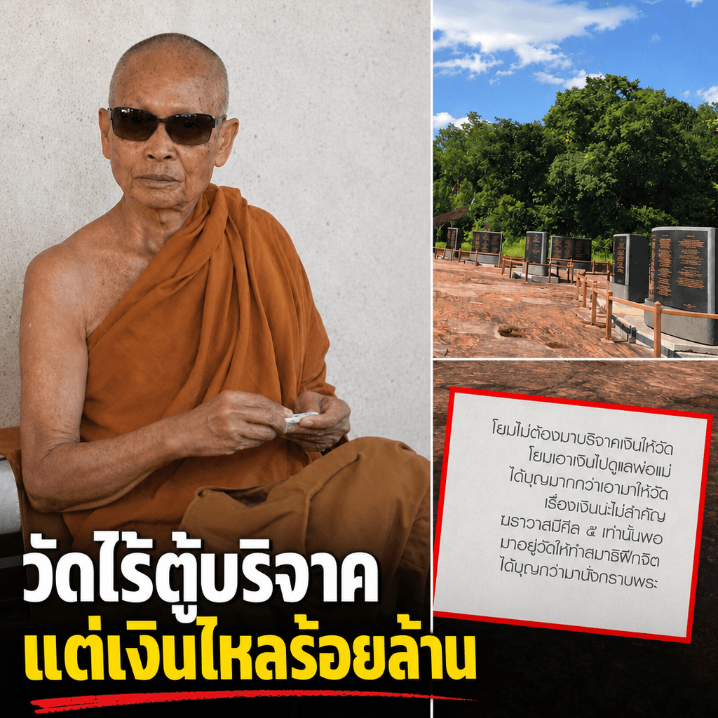 น้ำตาซึม! หลวงปู่ทุยไล่โยม วัดไร้ตู้แต่ช่วยรพ.ร้อยล้าน
