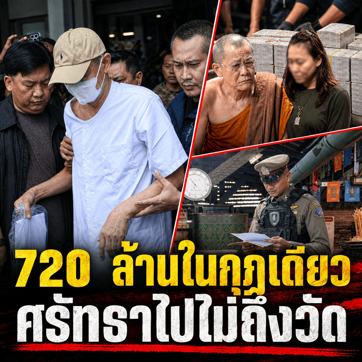 ช็อก! ซุก 720 ล้านในกุฏิ ทวงคืนเงินบริจาคช่วยโรงพยาบาล