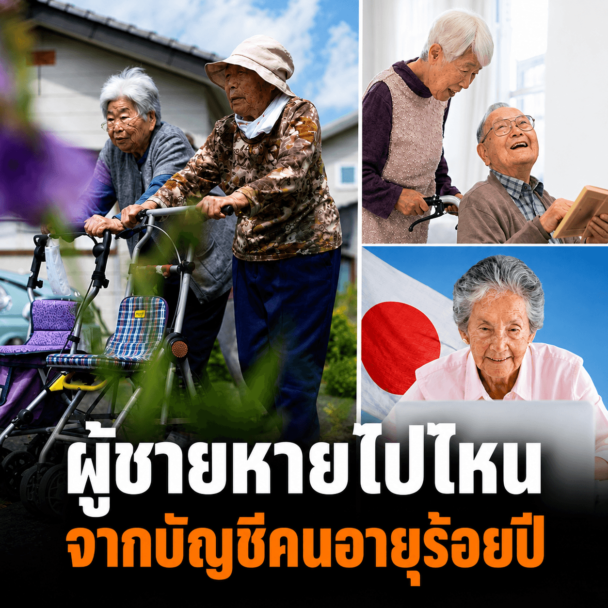 เปิดความจริงสุดเศร้า ทำไมคนญี่ปุ่นอายุ 100 ปีมีแต่ผู้หญิง