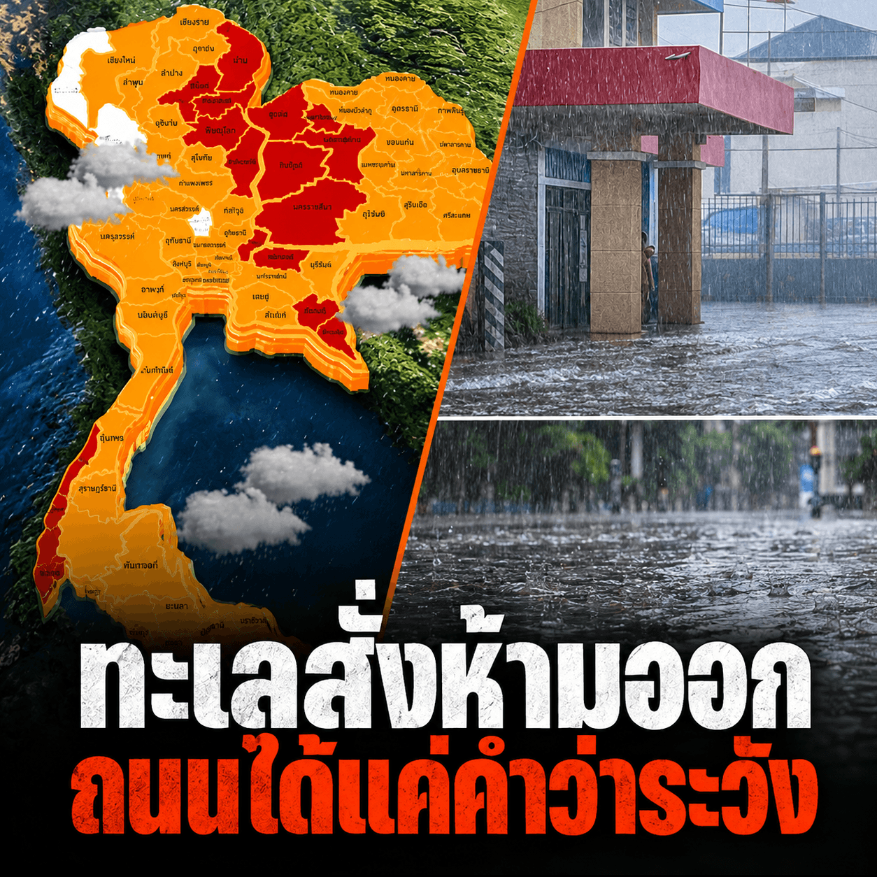 ระทึก! น้ำท่วมลำปางมิดล้อ ทะเลสั่งห้ามแต่ถนนทำไมถูกทิ้ง?
