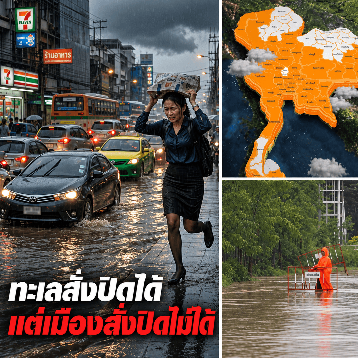 วิกฤตน้ำท่วม! ทะเลสั่งปิดได้ แต่ชีวิตคนกรุงห้ามหยุด